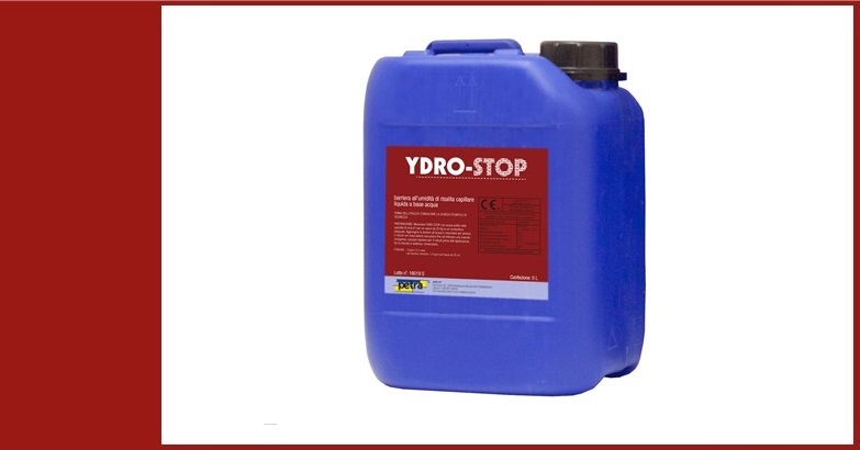 YDRO-STOP barriera all'umidità di risalita capillare liquida a base acqua per qualsiasi tipo di muratura